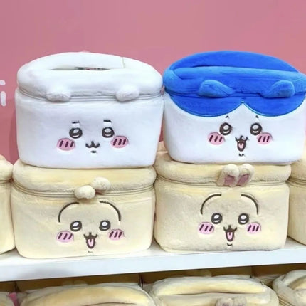 Kawaii Chiikawa Cosmetic Bag Large Capacity Multi-Pocket Design Plush Travel Toiletries Organizer Skin Care Storage Girl Gift