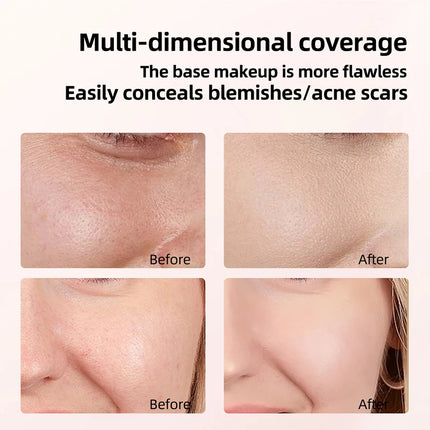 2-in-1 Concealer Foundation Stick - Long-Lasting Full Coverage, Lightweight & Moisturizing, Dual-Ended for Easy Application