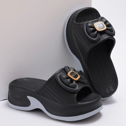 Eyriphy Size: 35-36 to 39-40 Women's Slippers Women High Heels Summer New Fashion Thick-soled Slippers Soft High-value Versatile