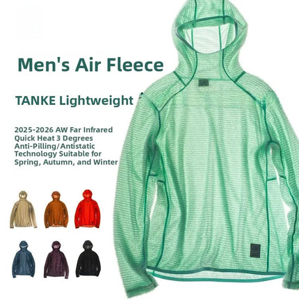 Outdoor Men's Long Sleeve Fleece Hoodie Comfortable Warm Polyester T-Shirt Sports Style Anti-static Anti-pilling Standard Fit