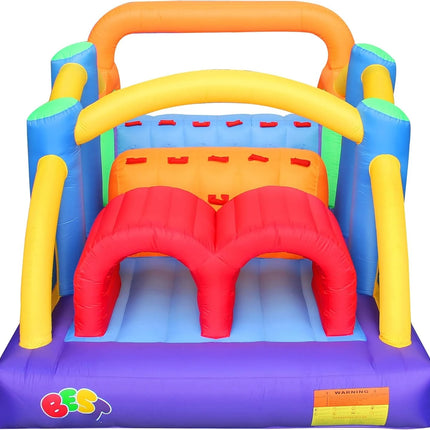 Inflatable Obstacle Course Bounce House Castle with Slides Bounce Area and Obstacles Inflatable Jumping Castle with Blower