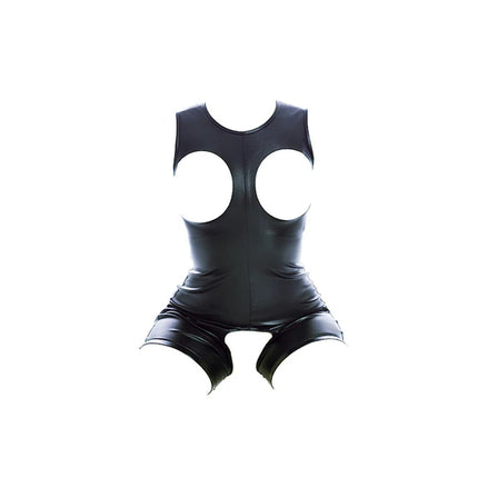 Erotic Sexy Bodysuit Lingerie Leather Hollow Out Bust Open Crotch Clubwear BDSM Slave Bondage Cosplay Clothing Sex Toy For Women