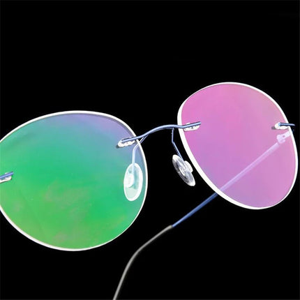 Framless Round Myopia Glasses Finished Women Men Ultra-light Rimless Shortsighted Prescription Eyeglasses 0 -0.5 -0.75 To -6.0
