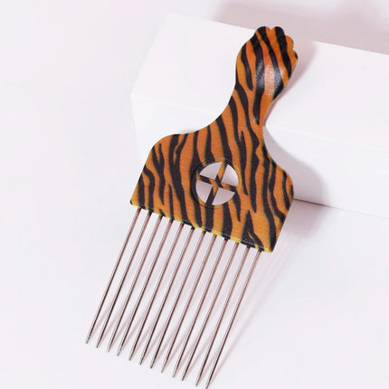 anti-static stainless steel African comb suitable for thick damp and curly hair salon styling tools Special for real hair wigs