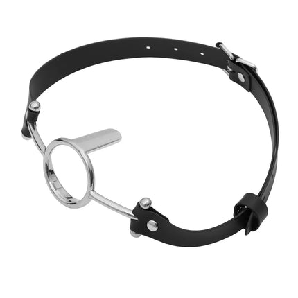 Leather Open Mouth Oral Gag Harness Ball Bite Metal Fetish Bondage Restraint Gold Rose Silver Sex Toy Slave Couple Game