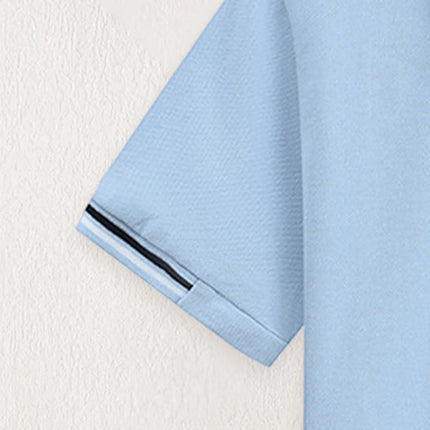 Kids T-Shirt Baby Boy Toddler Polo Shirts Children Clothing Short Sleeve Cute Striped White Blue Summer Tops School Uniform