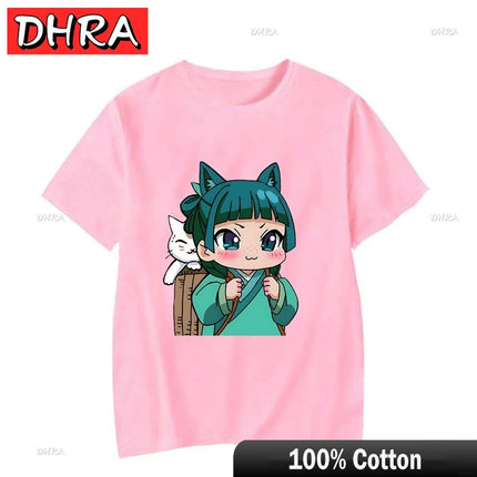 Anime Apothecary Diaries Crewneck T-Shirt Short Sleeve Maomao Tee Shirt Graphic Printed Casual Summer Unisex Tops Cute Clothing