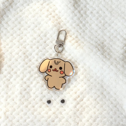 2pcs Kpop Ateez Aniteez Cartoon Character Plush Pendant with Acrylic Keychain Keyring San Bag Accessories Fans Gift Collection