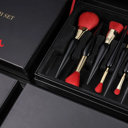 DUcare Eyeshadow Makeup Brush 6-7Pcs Makeup Tools Powder Foundation Eyeshadow Eyebrow Synthetic Pony Hair Women Makeup Brush Set