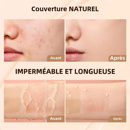 VINCINER Matte Stick Foundation Cream Long-Wear Waterproof Covers Dark Circles Full Coverage Concealer Stick for Base Makeup