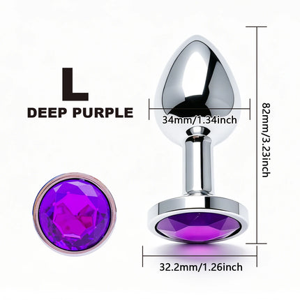 5PCS XS/S/M/L/XL Metal Anal Plug Butt Plug Sex Toy Butt Toy for Women Men Couples Adult Game Masturbator Anal Diamond Sex Toys