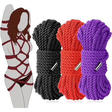 10M/5M BDSM Bondage Shibari Sex Rope Beginner Set Kit Adult Bondage Hand Feet Whole Body Restraints Set Sex Toys for Women Men