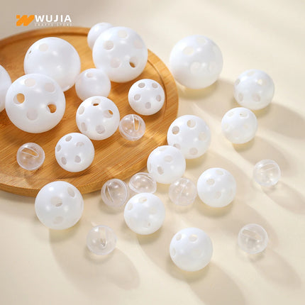 30/50/100pcs Plastic Rattle Bell Balls Squeaker Pet Baby Toys DIY Rattle Beads Noise Maker Repair Fix Dog Plush Doll Accessories