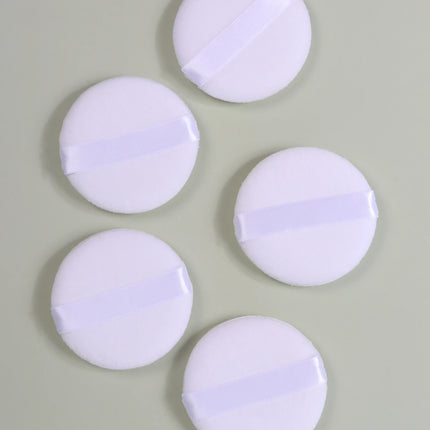 2-5-10-20Pcs Portable and Practical High-Grade White Round Powder Puff for Base and Fixing Makeup