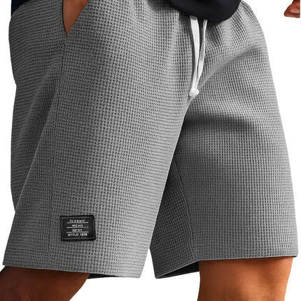 Men's Jacquard Casual Shorts Summer Harajuku Solid Sweatpants Fashion Men Short Pants Retro Men Clothes Roupas Streetwear New