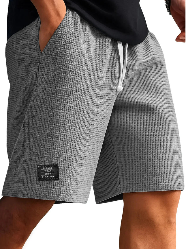Men's Jacquard Casual Shorts Summer Harajuku Solid Sweatpants Fashion Men's Short Pants Retro Men's Clothing Streetwear New