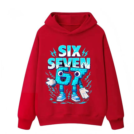 Fall/Winter Fashion Trend: 67-digit Print Design for Girls Boys Comfortable Warm Pullover Sweaters for Outdoor Activities
