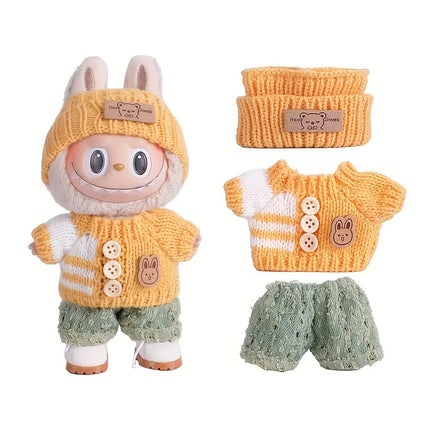For Labubu accessories Sitting Party Series Classic Dress Grid For Labubu outfit Kid Gift Labubu clothing labubu clothes