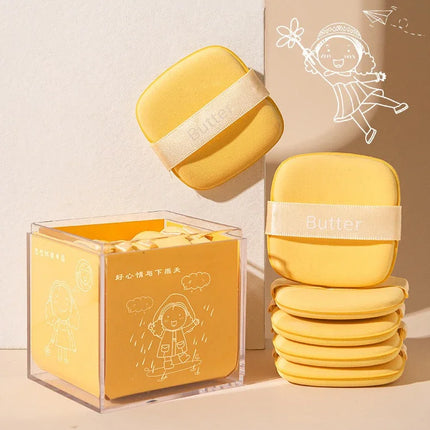 Butter puff air cushion biscuit becomes bigger when encountering water, super soft liquid foundation makeup tool is double-sided