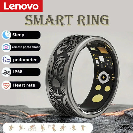 Lenovo Smart Ring Men Women Multi-sport Mode Tracker Heart Rate Blood Pressure Blood Oxygen Sleep Monitoring for Android IOS