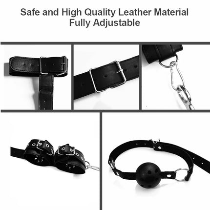 Anal Hook Backhand Buttonhole Plug Metal Rear Anal Porn Bondage Tail Butt Plug Erotic HandCuffs Mouth Gag BDSM Bondage