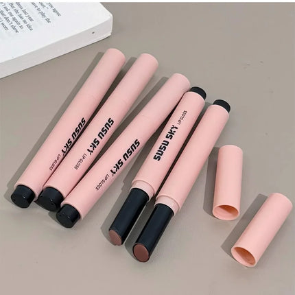 1Pc Moisturizing Velvet Matte Lipstick Hazelnut Mousse Long Waterproof Light Natural Warm Brown Red Toned Lip Tint Make Up Stain