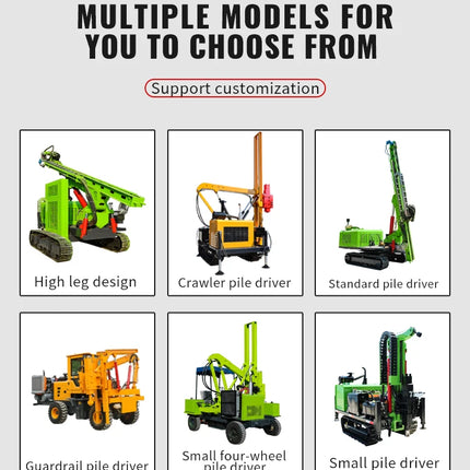 Hydraulic Crawler Spiral Solar Pile Driver - 8000N.m Torque 360° Rotation for PV Foundation Mountain Construction