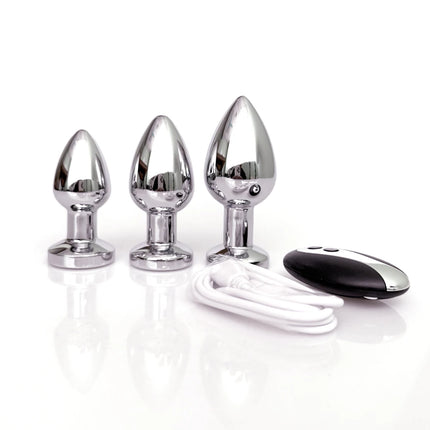 1PCS Metal Magnetic Charge Vibrating Anal Plug Anal G-spot Vibrating Masturbation Prop Adult Sexual Health Sex Toy