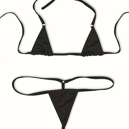 Three-point Type Backless Design Lingerie Set, Intimates Bra & Panty, Women's Sexy Clothing