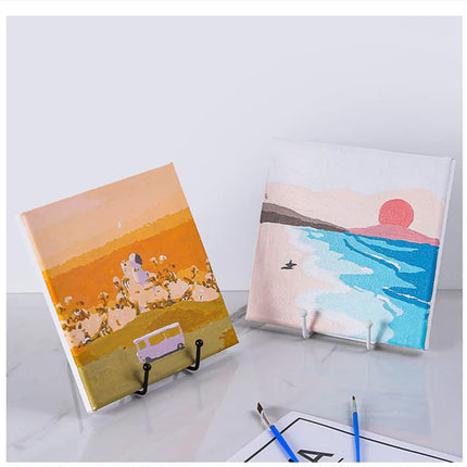 Iron Art Display Stands Storage Rack Metal Easel Stand For Photo Picture Frame Oil Painting Plate Book Organizer Shelf Holder