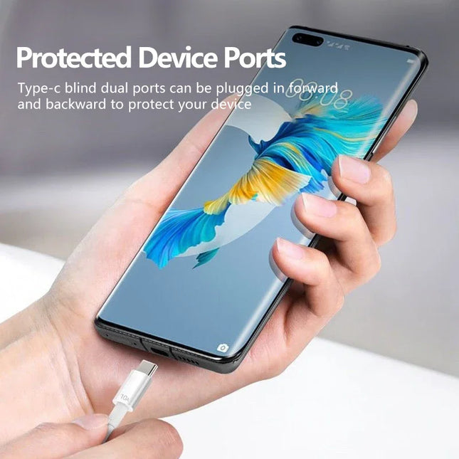 Android 120W 10A USB to Type-C Cable Super Fast Charging Cable for Huawei P40 Honor Data Cord for Xiaomi Redmi 0.3/1M/1.5M/2M