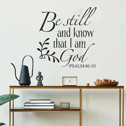 1 pc be still and know that I am a god bible verse Wall Sticker Self Adhesive Vinyl Waterproof Wall Art Decal for home porch