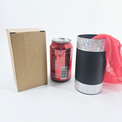 Vanishing Coke Can Magic Trick Silk and Cane Illusion Close Up Stage Magic Gimmick Prop Funny Magician Accessories