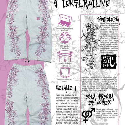 Y2K Pink Goth Tree Bark Wide Leg Pants High Street Unisex Couple Trousers Vintage Crack Texture Low Rise Baggy Streetwear