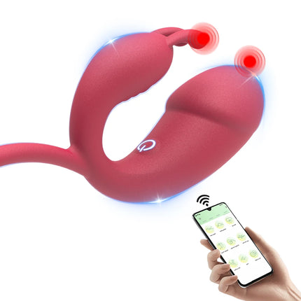 G Spot Rabbit Vibrator App Remote Control Clitoris G-spot Stimulation Dildo Vibrators 10 Vibrations Dual Motor Sex Toy for Women