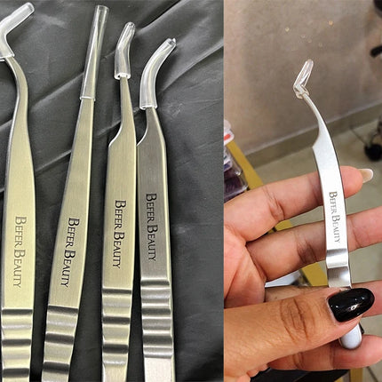 Anti-Static Tweezers Eyelash Extension Professional High Precision Volume Tweezer Stainless Steel Tweezers Antislip Makeup Tool