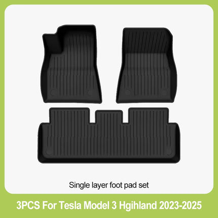 BYTON Floor Mats Compatible Custom Fit Floor Liners for 2023-2026 Tesla Model 3 Highland All Weather Protection car mats