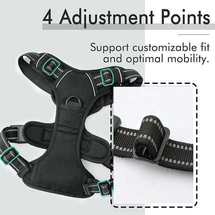 Dog Harness for Dogs No Pull Chest Harness Dog Traction Medium Dog Vest Adjustable Padded Vest Breathable with Reflective Tape