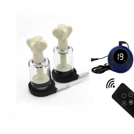 USB Charging Host SM Electric Shock Nipple Sucker Nipple Clamps Breast Massage Stimulator Clitoris Clips Adult Sex Toy For Women