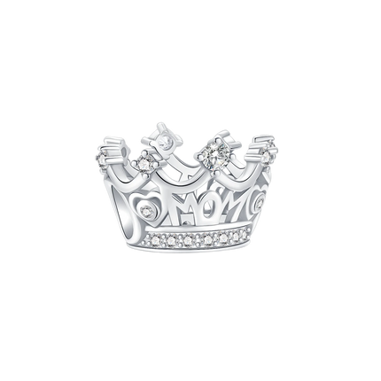 Crown Charms Skull Bead Original 925 Sterling Silver Inlaid Zirconium Pendants Fit Bracelet Necklace Jewelry Lover Gift