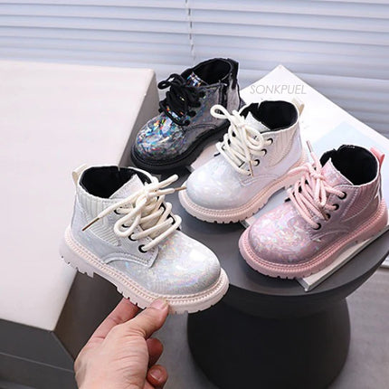 Winter Girls New Short Boots Children British Style Soft Sole Lightweight Boots Ankle-high Unisex Boys Shoes Size 21-30