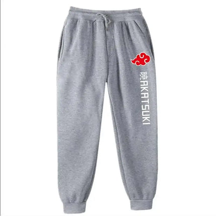 2025 Fashion Print Men's Women's Jogging Hip Hop Pants Street Clothing Hot Selling Anime Pants Akatsuki Fleece Trousers S-3XL