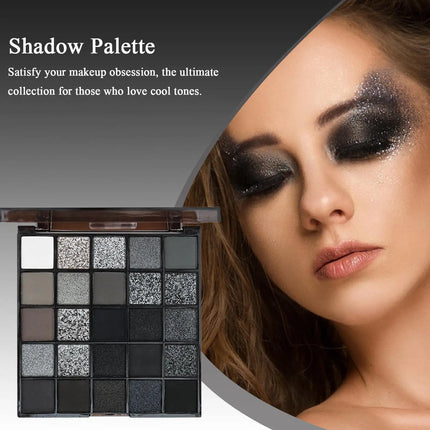 Dark Eyeshadow Palette 25 Colors Smoky Eyeshadow Makeup Palette Powder Shadow Gothic Smokey Eye Kit Cool Tone Eye Shadow makeup