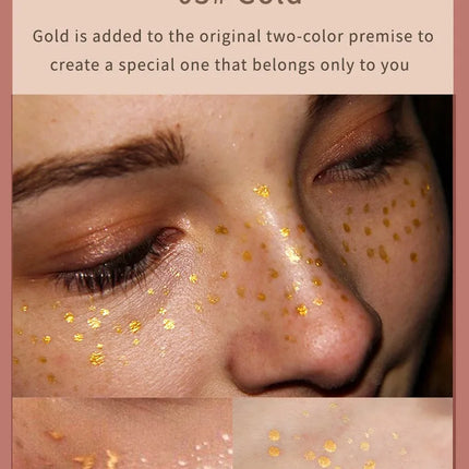 Gold Brown Natural Freckles Stamp Air Cushion Kit Simulation Fake Spot Freckle Liquid Powder Waterproof Long Lasting Makeup