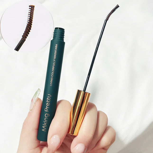 New Rimels Mascara Makeup 3D Fiber Lashes Natural Waterproof Thick Eyelash Black Mascara Curling Make up Eye Makeup Purple Blue