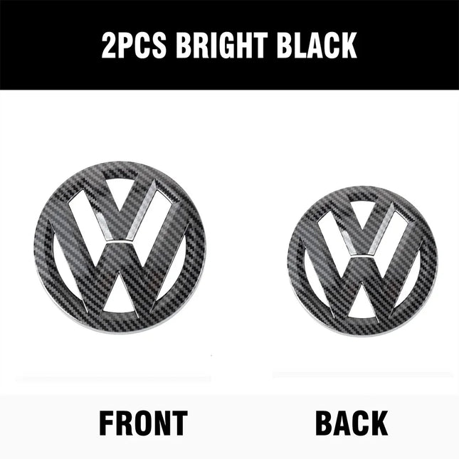 2pcs ABS Car Front Grille Emblem Rear Trunk Badge Logo for Volkswagen VW Golf 5 6 7 7.5 8 MK5 MK6 MK7 MK8 Polo Passat B8 Sticker