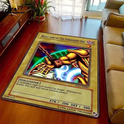 Yu-Gi-Oh Blue Eyes White Dragon Anime Non-slip Carpet Cartoon Floor Mat for Living Room Bedroom Decorative Area Rug Perfect Gift