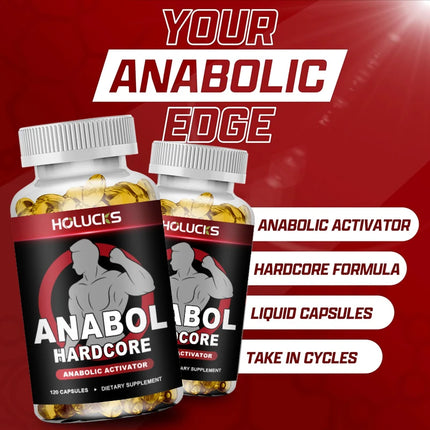 ANABOLIC Muscle Builder for Men, Boosts Energy, Strength & Endurance, Promote Muscle Protein Synthesis, Supports Hormone Balance