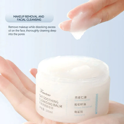 Forcolour Oat Gentle Makeup Remover Cleansing Balm for All Skin Types Refreshing Moisturizing Deep Cleansing Makeup Remover