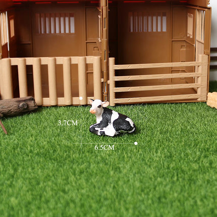 Simulation Texas Longhorn Bulls Musk OX Yak Cow Farm Animals Buffalo Calf Bull Model Figures  Home Decor Educational Toys